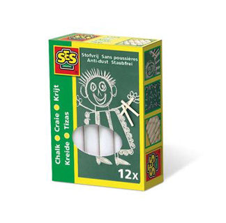 Ses tavle kridhvid ã˜10mm pakke med 12 stk