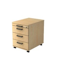 Bach mobil skuffeblok hammerer ac30 sg melamin 428x800x512mm 4 skuffer ahorn