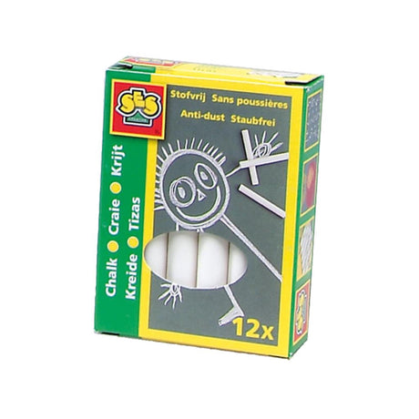 Ses tavle kridhvid ã˜10mm pakke med 12 stk