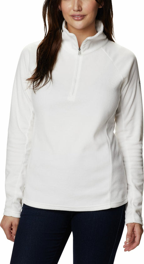 Columbia glacial™ iv 1 2 fleecetrøje med lynlås - fleecetrøje med halv lynlås - udendørs sweater kvinder - hvid - str. m