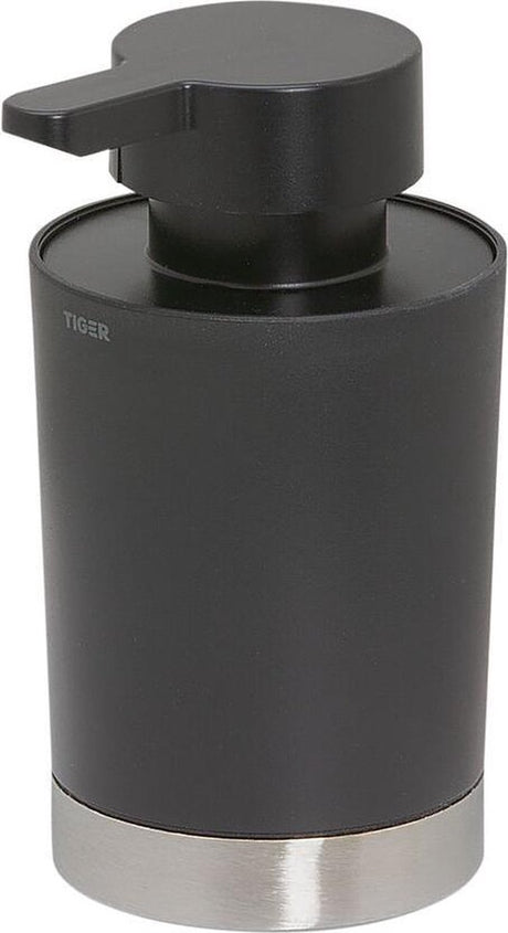Tiger tune - sæbedispenser 180 ml - fritstående - børstet sort rustfrit stål
