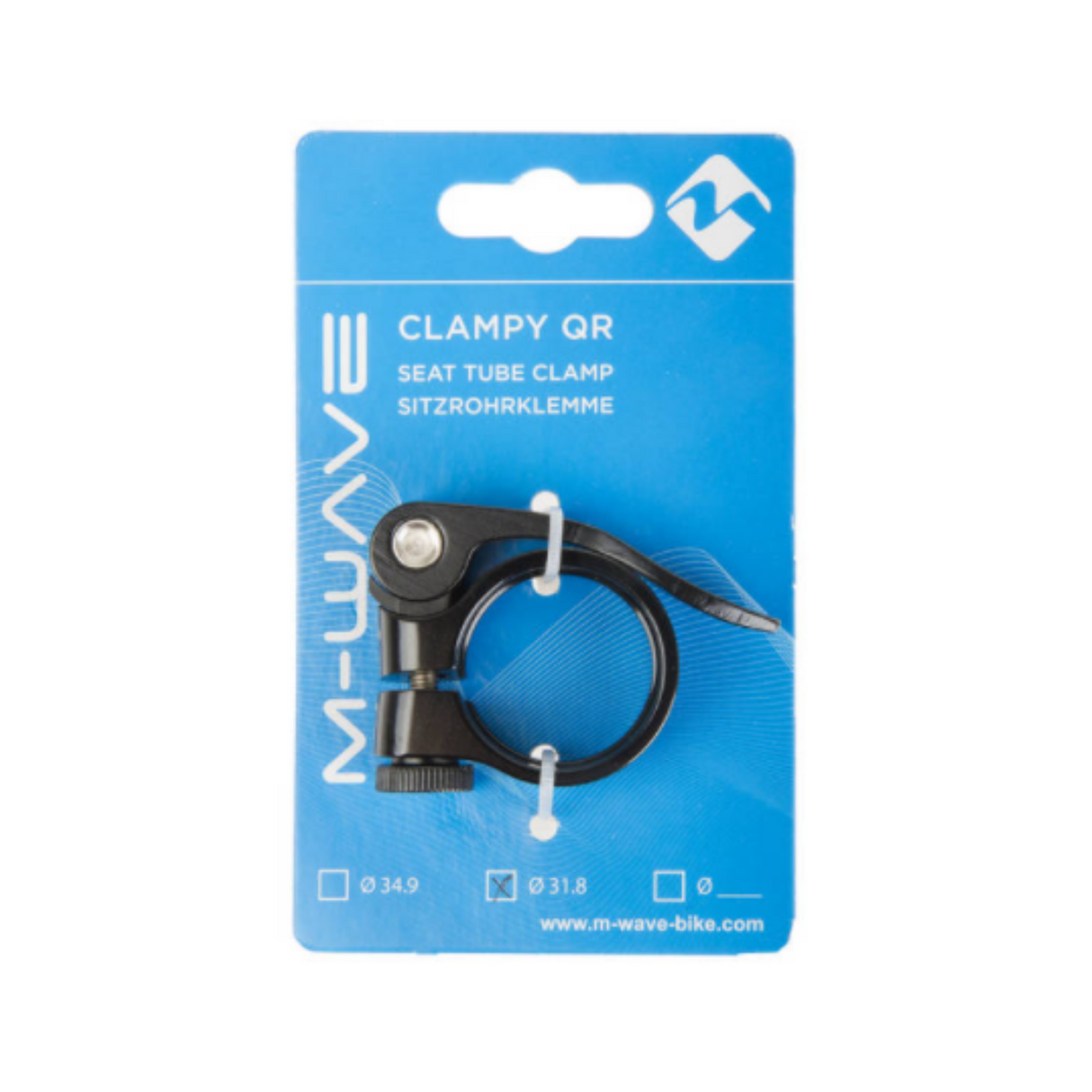 M-wave sadelpindsklemme med quick release 34,9 mm sort