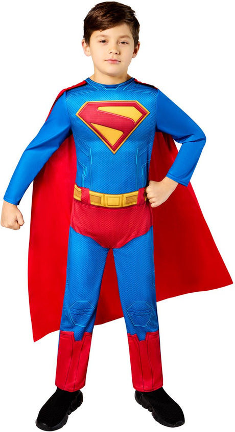 Rubiner Frankrig - klassisk supermand kostume - 110 116 (5-6 år)