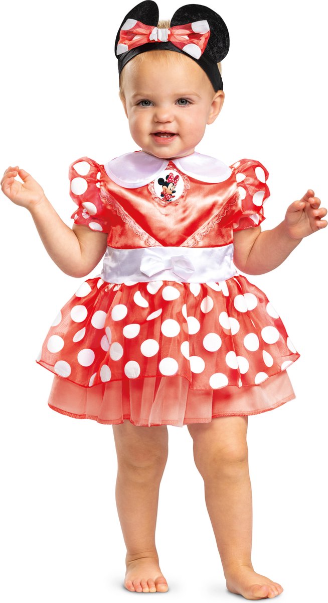 Disguise disney baby, rød minnie kjole klassisk spædbarn, størrelse (12-18 mdr.)