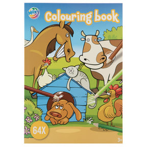 Kleurboek mega a4 64 pagina's 3 assorti | 6 stuks