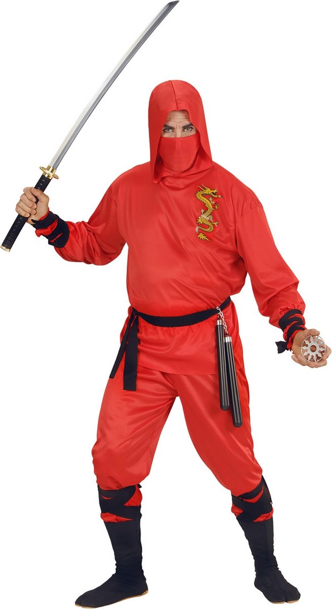 Finidi red dragon ninjadragter til voksne