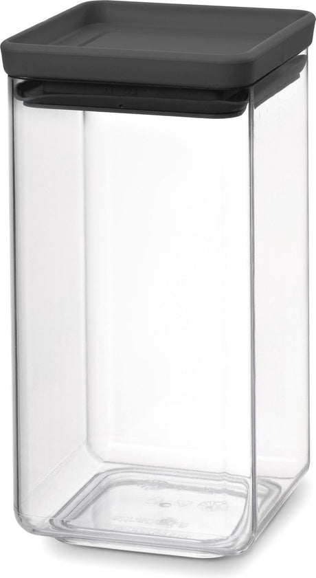 Brabantia tasty+ opbevaringsbeholder - stabelbar - 1,6 l - mørkegrå