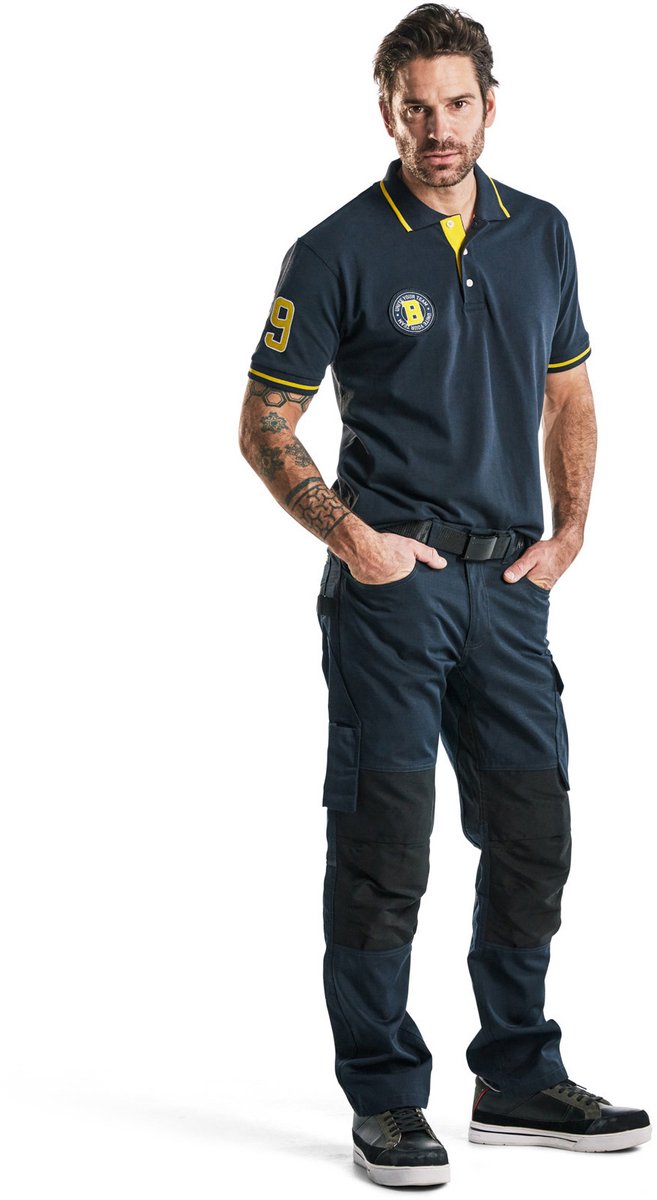 Blåkläder blaklader service arbejdsbukser med stretch 1495-1330 - herrer - mørk marineblå sort - 52