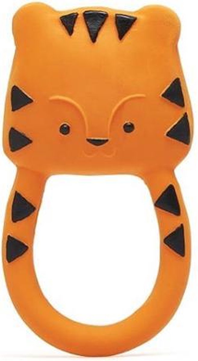 Lanco legetøj lanco gummi bidering - nalu the tiger - orange