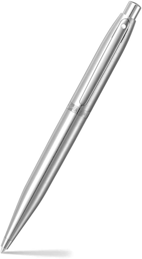 Sheaffer kuglepen - vfm - børstet krom finish - nib m - skrivefarve sort - sf-e2942651