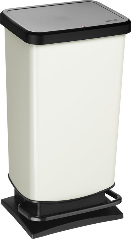 Rotho paso pedalspand - affaldsspand 40l - bpa fri - hvid metallic