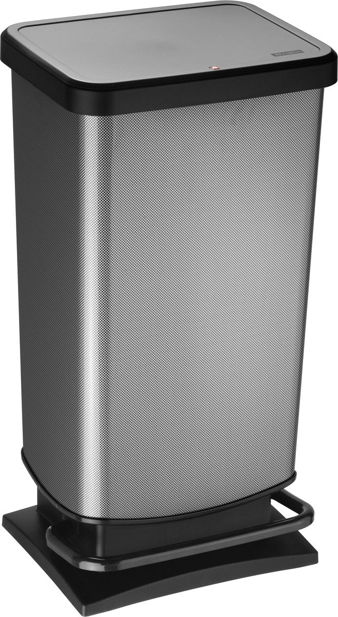 Rotho paso pedalspand - affaldsspand 40l - BPA fri - mørk sølv metallic