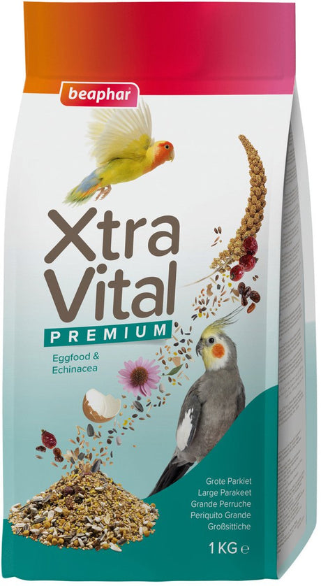 Xtravital xtra vital stor parakitfoder - fuglefoder - 1 kg