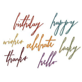 Sizzix • håndskrevet celebrate af tim holtz