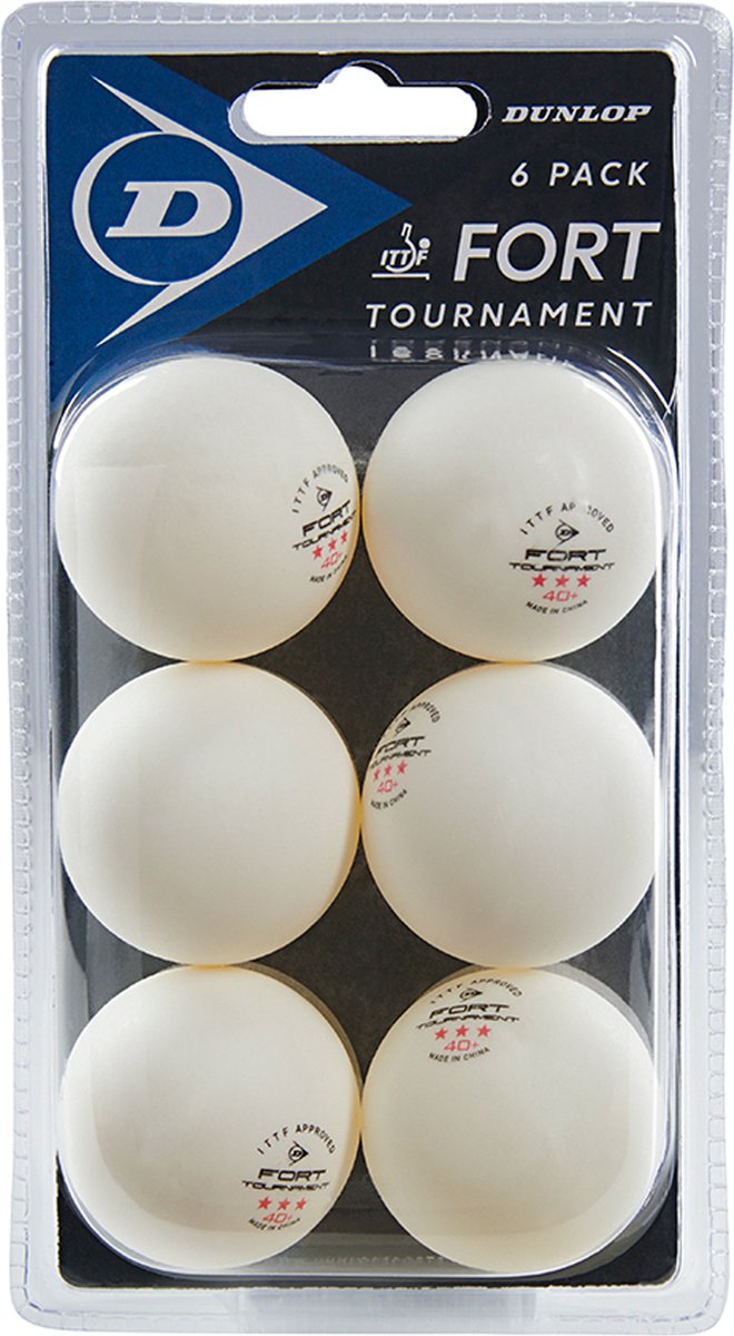 Dunlop - bordtennisbold - 40+ fort tournament 6-bold boks