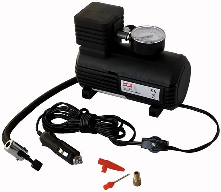 Hp kompressor luftkompressor 12v 18bar med 3 ekstra adaptere