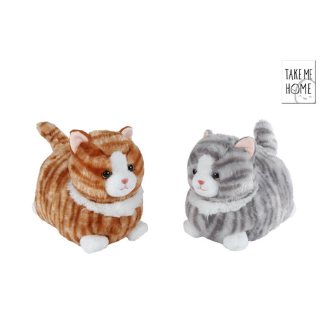 Tag mig hjem kat liggende plys 25cm 2 assorteret