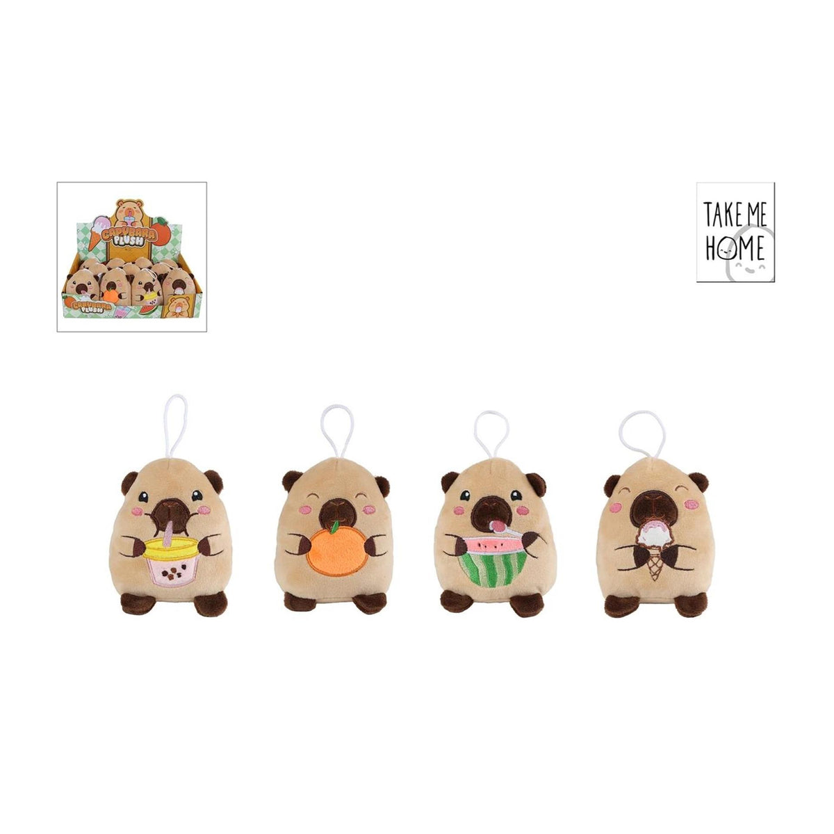 Tag mig hjem plys capybara krammetøj - 14cm