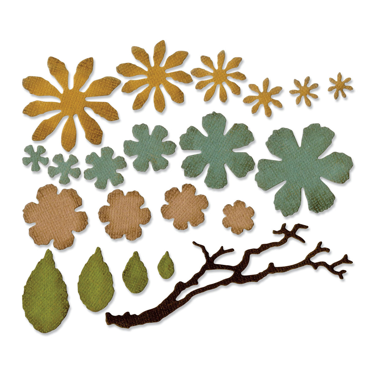 Sizzix • tim holtz thinlits die sæt små lasede blomster 21 stk