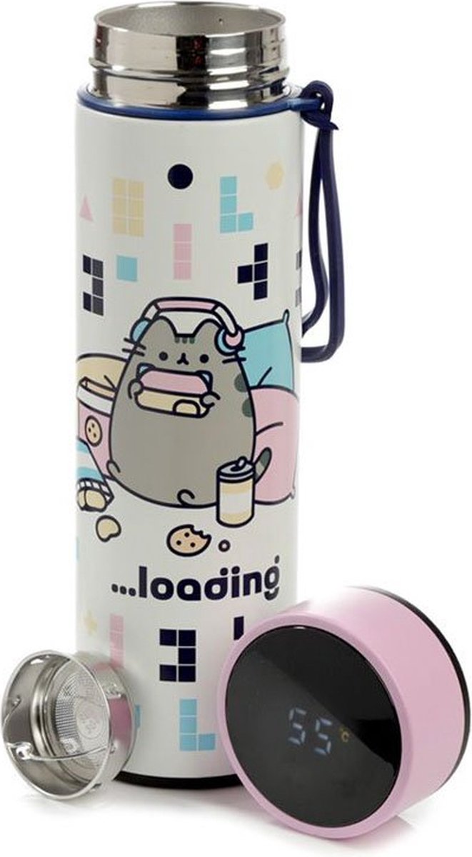 Puckator Pusheen Cat Gaming Termoflaske Digital Termometer 450ml