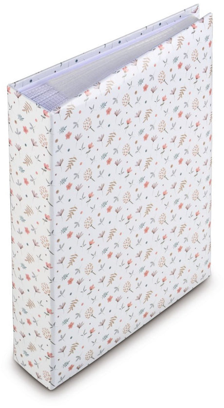 Hama slide-in album - blomstret - 10x15 - 200 sider - hvid