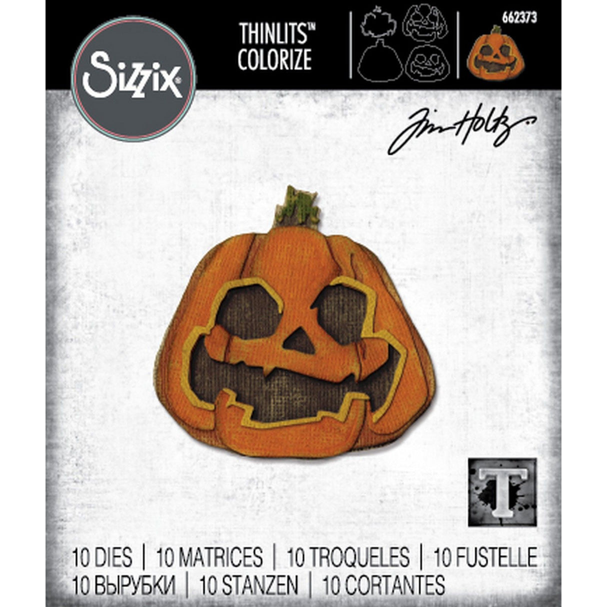 Sizzix • matricesæt 10stk lagdelt jack-o-lanterne fra Tim Holtz
