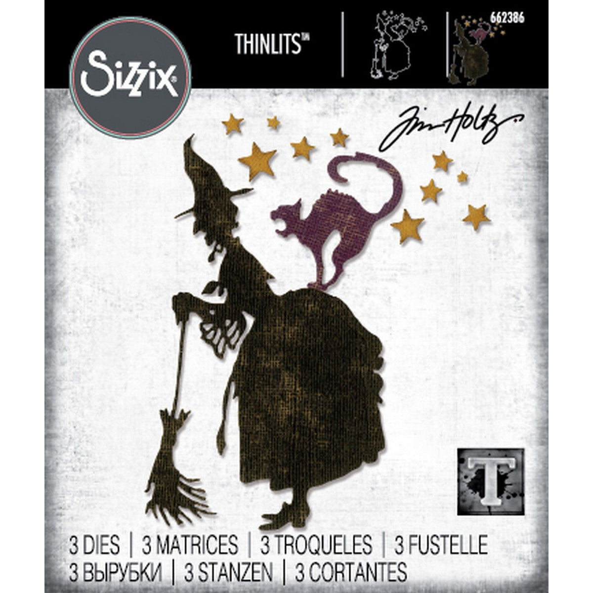 Sizzix • matricesæt 3 stk hekseri af Tim Holtz