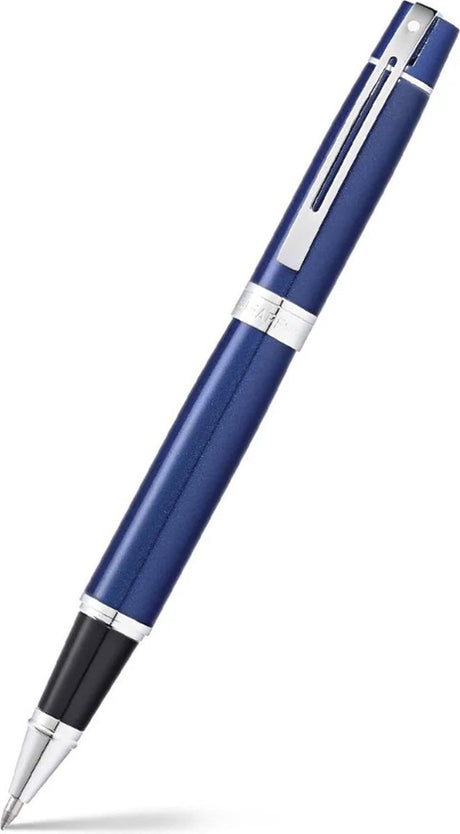 Sheaffer rollerball - 300 e9341 - blank blå forkromet - sf-e1934151