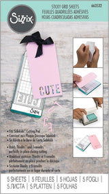 Sizzix • klæbende gitterark 6,35x11,43cm 5 stk