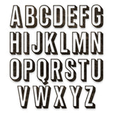 Sizzix • tim holtz thinlits matricesæt alfanumerisk skyggeoverdel 26 stk.