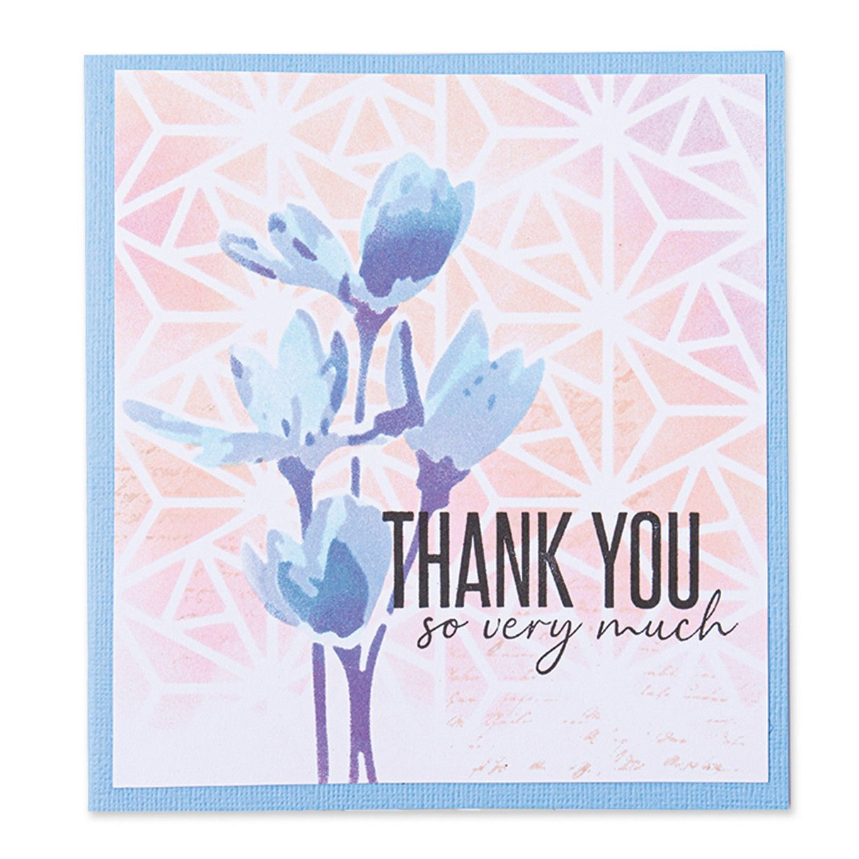 Sizzix • lagdelte stencils geo blomster 4 stk
