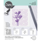 Sizzix • lagdelte stencils geo blomster 4 stk