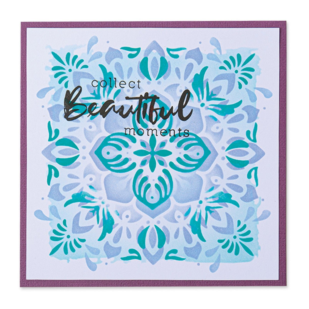 Sizzix • lagdelte stencils mosaikblomster 4 stk