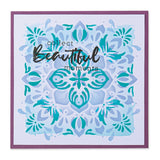 Sizzix • lagdelte stencils mosaikblomster 4 stk