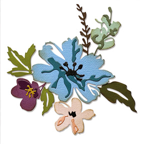 Sizzix • Tim Holtz Thinlits Die Set Penselstrøgsblomster #2 8 stk