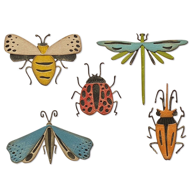 Sizzix • tim holtz thinlits die sæt funky insekter 5 stk