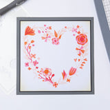Sizzix • lagdelte stencils hjertekrans 4 stk