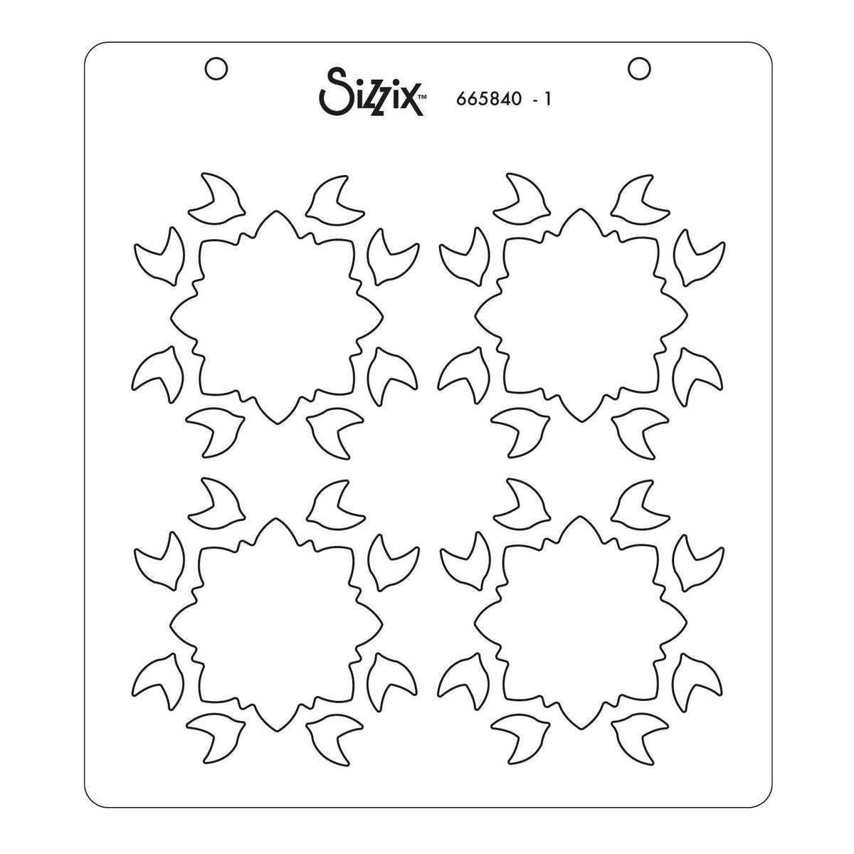 Sizzix • lagdelte stencils geo baggrund 4 stk