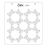 Sizzix • lagdelte stencils geo baggrund 4 stk