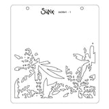 Sizzix • lagdelte stencils lagdelte vilde blomster 4 stk