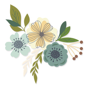 Sizzix • lagdelte klare frimærker blomstrer