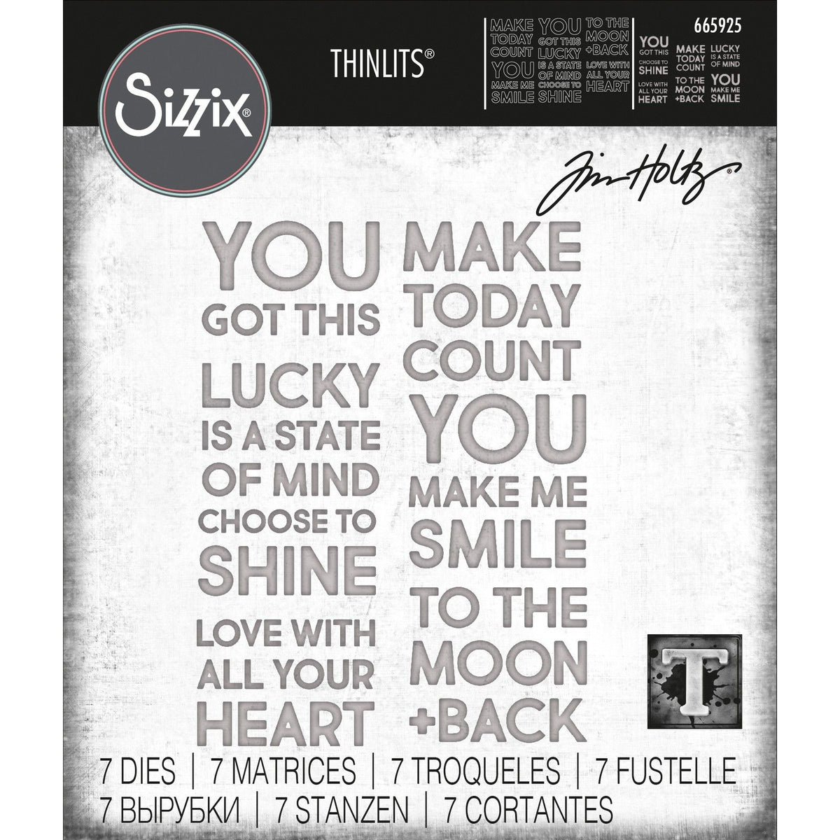 Sizzix • tim holtz thinlits die sæt fed tekst #2 7stk