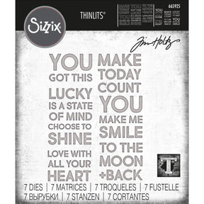 Sizzix • tim holtz thinlits die sæt fed tekst #2 7stk