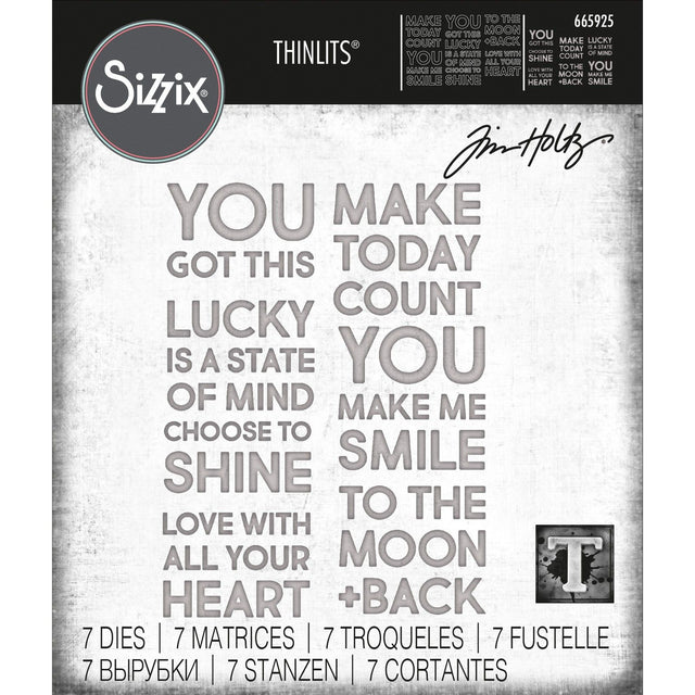 Sizzix • tim holtz thinlits die sæt fed tekst #2 7stk