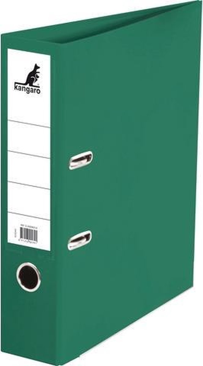 Kangaro ordner - a4 - 2-rings - groen - rugbreedte 75mm