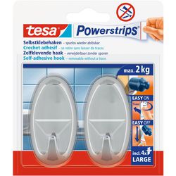 Aftagelig krog tesa powerstrip 58050 krom