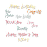 Sizzix • thinlits die sæt sort sentiments 14 stk