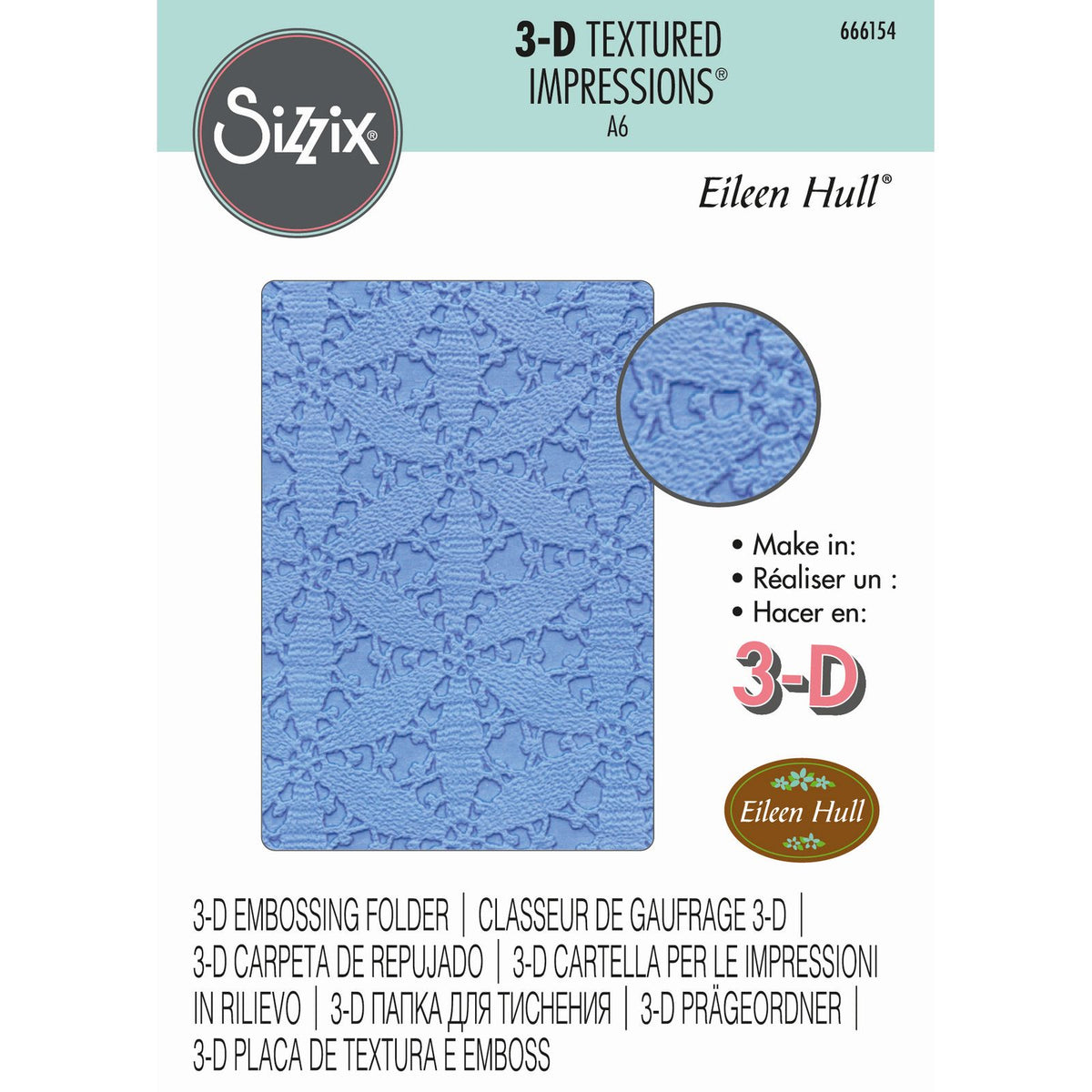 Sizzix • 3-d teksturerede aftryksprægningsmappedug