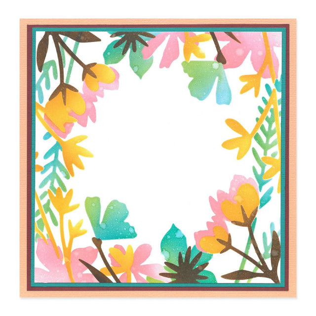 Sizzix • lagdelte stencils botaniske kant 4 stk
