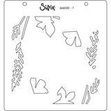 Sizzix • lagdelte stencils botaniske kant 4 stk